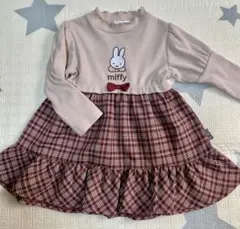 ミッフィー刺繍 ワンピース 90cm