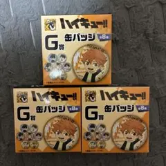 【匿名配送】ハイキュー グッスマくじ Ｇ賞 缶バッチ 未開封 3個セット