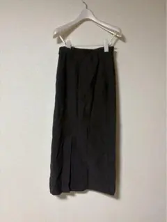 【UNIQLO】スリット タイトロングスカート(ブラック/S)