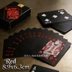 洗えるPVCポーカーデック赤 玩具 カードゲーム 手品 マジック PVC-B03