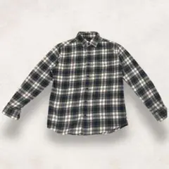 チェック柄コットン長袖シャツ