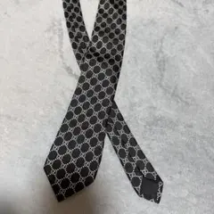 GUCCI ブラック GGパターン ネクタイ