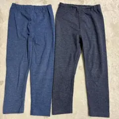 petit main プティマイン 青 レギンス 2点セット　ズボン　デニム