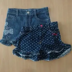 mezzo piano デニムショートパンツ 2点セット 130cm 140cm