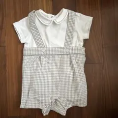 りん様専用【美品】familiar チェック柄サロペット 70cm