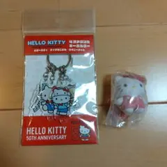 HELLO KITTY 50周年アクリルキーホルダー カラナビマスコットチャーム
