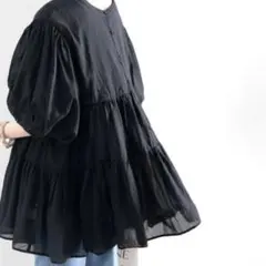 お*も様 ［新品未使用］クラシカルエルフ　ブラックティアードチュニック XLのサムネイル