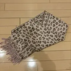 ヒョウ柄マフラー ピンク