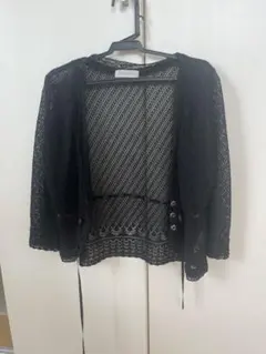 ブラック メッシュ カーディガンのサムネイル