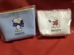 スヌーピー ピーナッツ ポーチ&ミラーセット 色違い2個