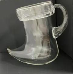 ブーツ型ガラス容器　花器　花瓶　インテリア　鉢　クリスマス　冬