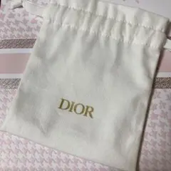 【新品】Dior/巾着袋✨ホワイト×ゴールドロゴ✨