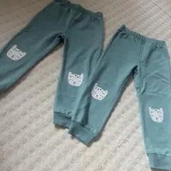 猫ちゃん 双子 スウェットパンツ セット お揃い