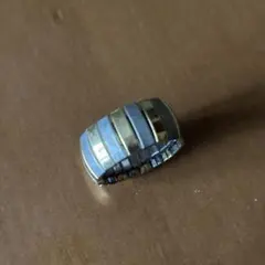 シルバーゴールドストライプリング