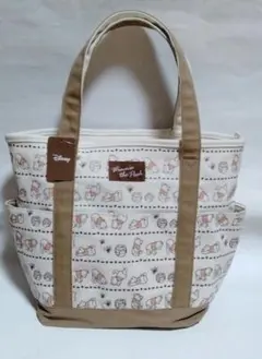 新品タグ付き　ディズニー　プーさん　トートバッグ　多収納