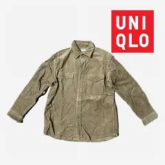 UNIQLO ユニクロ　コーデュロイワークシャツ　サイズS ブラウン