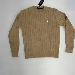 ポロラルフローレン ケーブルニット ベージュ ポニー刺繍 新品タグ付き　M