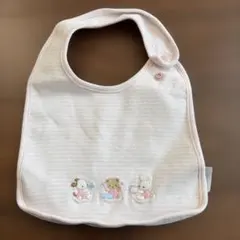 動物刺繍 ピンク スタイ