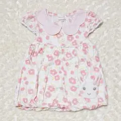coeur a coeur100cm 半袖トップス　花柄　ピンク　チュニック