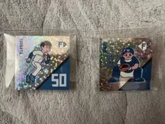 北海道 日本ハム ファイターズ 超お菓子祭り ステッカー 2枚組(郡司・五十幡)