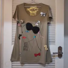 ❁Dorry Doll・プリント&装飾Tシャツ SIZE38❁