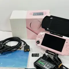 【極美品‼︎】PSP-3000 ブロッサムピンク 箱付き TV出力ケーブル付き‼︎