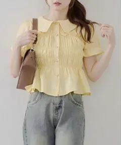 another branch olive des olive ブラウス イエローのサムネイル