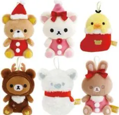 リラックマ　オーナメントクリスマス てのりぬいぐるみ　全6種　コンプリートセット