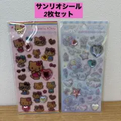 【正規品】 サンリオ キラキララインストーンシール キティ シナモロール セット