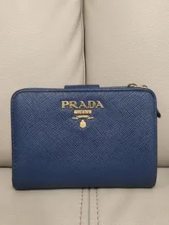 【正規品】PRADA サフィアーノ 2つ折り財布 ネイビーのサムネイル