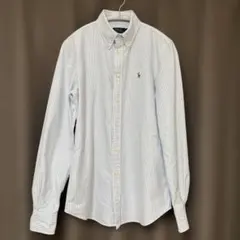 Ralph Lauren ボタンダウンシャツ 青白ストライプ