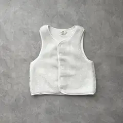 H&M KIDS ボアベスト 白 110 4-6Y