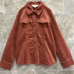 シンプルライフ 総柄 コーデュロイ 長袖 シャツ ジャケット レナウン 1530