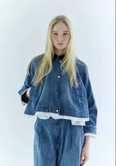 ZARA Z1975 レースショートデニムジャケットセット - メルカリ