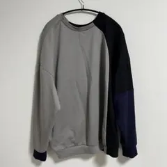 【匿名配送】HARE トレーナー リバーシブル グレー ブラック ネイビー