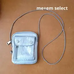 me+em select メタリックドロストワンマイルミニショルダーバッグ