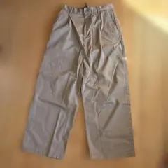 FREAK'S STORE ベージュ タック　ワイドストレート　パンツ ベージュ