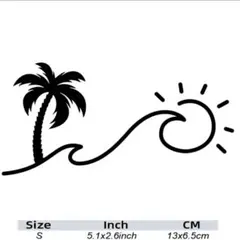 防水 ステッカー 転写 ハワイ サーフ アロハ