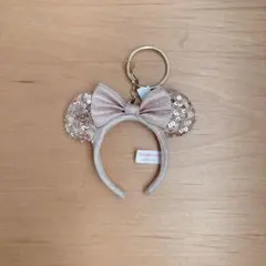 ミニー キーチェーン スパンコール カチューシャ ディズニー