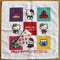 Hello kitty ハンドタオル 　 34×35cm 綿100%