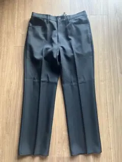 GU センタープレスストレートパンツ メンズ ブラック XL ovy