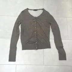【美品】ボナジョルナータ　カーディガン　グレー　レース　Mのサムネイル