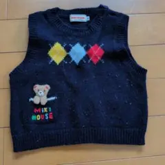 miki HOUSE ベビーベスト 80サイズ 紺