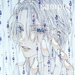 【レイン】 手描きイラスト コピック 小色紙