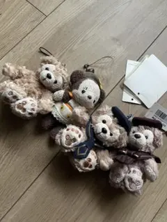 ダッフィーとフレンズ ストラップ付きぬいぐるみ 4体セット