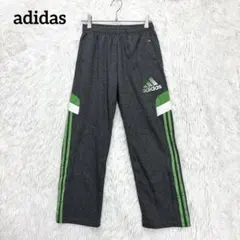 アディダス スウェットパンツ　グレー　140 ロゴ　ウエストゴム　サイドライン