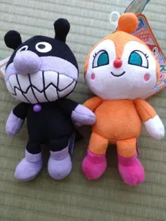 アンパンマン ぬいぐるみ プリチィビーンズ　ドキンちゃん　ばいきんまん