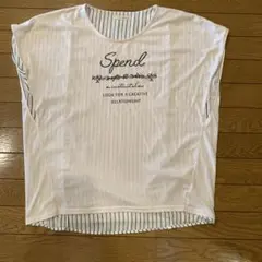 SHOO-la-RUE ストライプ ノースリーブ Tシャツ トップス