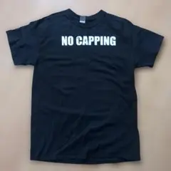 NO CAPPING プリント Tシャツ ブラック クルーネック