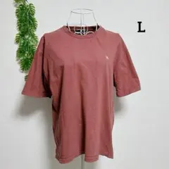 アーノルドパーマー・L メンズ 半袖Tシャツ 刺繍ロゴ えんじ色 綿100%